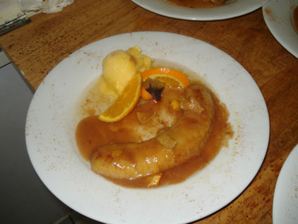 Bananes flamb�es (Ma  sp�cialit� )